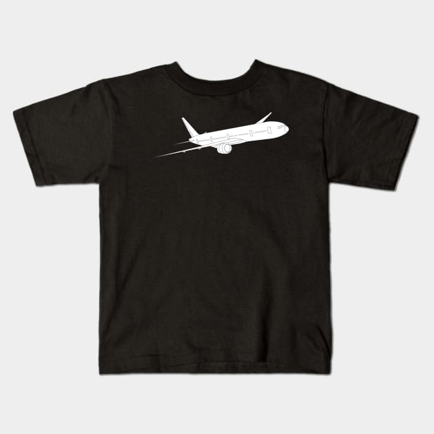 Airplane design airbus boeing flying Kids T-Shirt by Avion